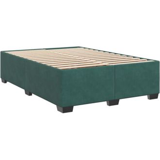 vidaXL Vidaxl - Estructura Cama Sin Colch&oacute;n Terciopelo Verde Oscuro 160x200 Cm