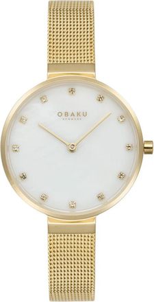Obaku Womens Analog White Dial Watch