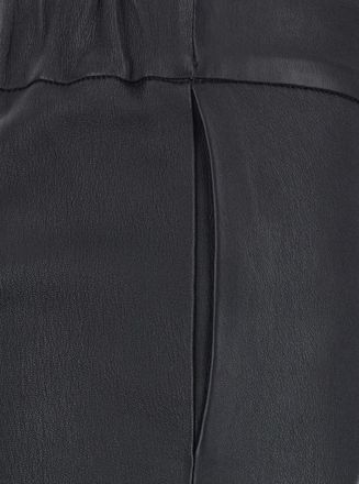 Arma Womens Leather Lucia Pants Black Trousers
