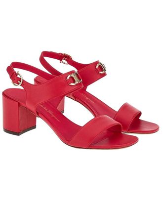 Ferragamo Gancini Leather Sandal