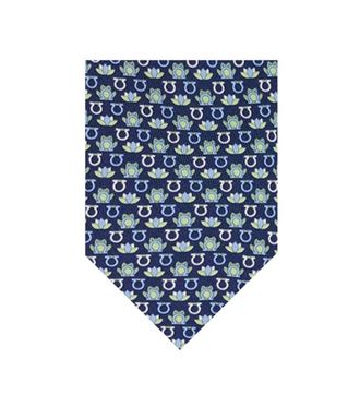 Ferragamo Blue Printed Tie