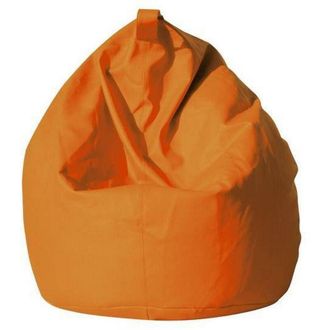 Talamo Italia Dmora Pouf a sacco elegante, colore arancione, Misure 80 x 120 x 80 cm, con imballo rinforzato