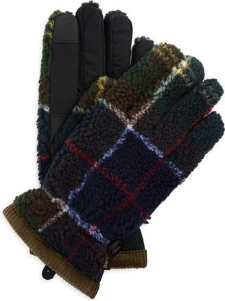 Barbour Field Tartan Fleece Touchscreen Gloves in Classic Tartan at Nordstrom, Size Small