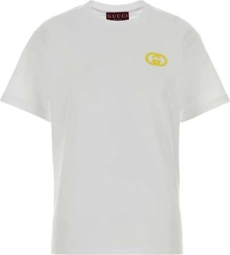 Gucci T-Shirts, female, White, Size: M Medium Cotton Jersey T-shirt