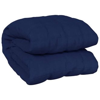 vidaXL Manta Con Peso Tela Azul 200x200 Cm 13 Kg Vidaxl