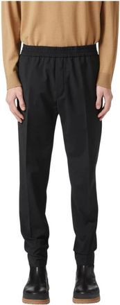 Iceberg Zwarte Regular Fit Polyester Wol Broek - Heren - Straight fit broeken - Zwart - 2XL - Wol - Broeken
