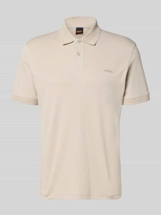 Boss Orange by Hugo Boss BOSS Orange Regular Fit Poloshirt aus reiner Baumwolle Modell INTERLOCK in Sand, Gr&ouml;&szlig;e XXXL