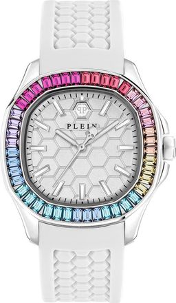Philipp Plein Spectre Silicone Strap Watch, 38mm x 45mm in Ip Stainless Steel at Nordstrom