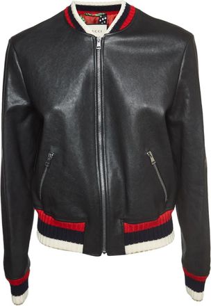 Gucci Bomber in pelle - Nero