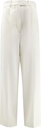 Givenchy Wide Trousers, female, White, Size: XS Double Pleat Trousers
