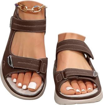 Generic Orthopedic Wide Sandals for Women 2026,Summer Casual Flat Boho Open Toe Flower Platform Sandals Solid Color Slip-On Beach Casual Comfortable Summer Ba