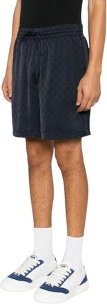 Casablanca Bermuda in raso stampato - - Shorts - Uomo - Blu - M