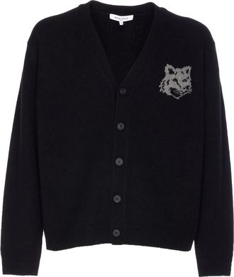 Maison Kitsun&eacute; Fox-head Buttoned Cardigan