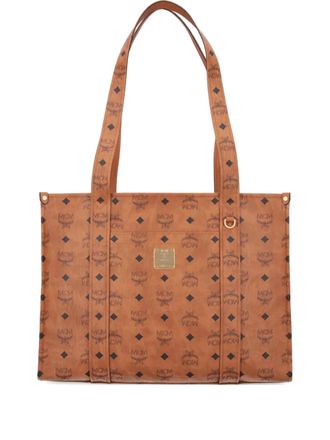 MCM logo-print tote bag - Brown