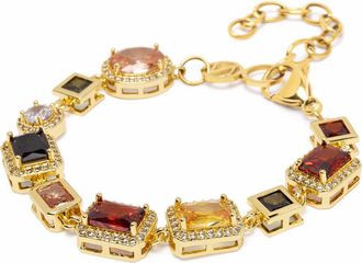 Nialaya Gold Crystal Gem Bracelet at Nordstrom, Size X-Small