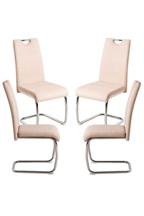 Regalos Miguel Regalos Miguel - Packs Sillas Comedor - Pack 4 Sillas Hallen Tela - Beige