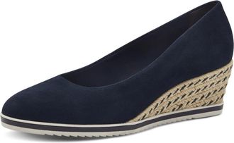 Tamaris Wedge Pump - Dames - Sleehakken - Blauw - 38 EU - Leer - Schoenen
