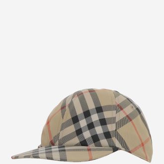 Burberry Boys Baseball Cap With Check Pattern Polyester Hat