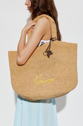 Kenzo Bag With Embroidered Logo, Womens, Beige