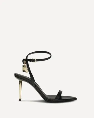 Tom Ford Shiny leather padlock pointy naked Sandal Female 36