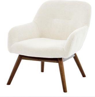 Moloo de madera patinada nogal y tejido Trendy Beige