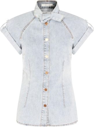 Zimmermann Short-Sleeved Denim-Look Shirt