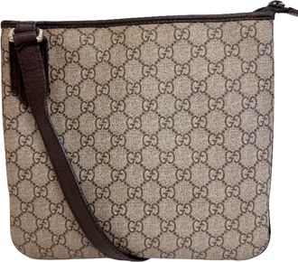 Gucci Gg Canvas Brown Pvc Shoulder Bag (Pre-Owned)