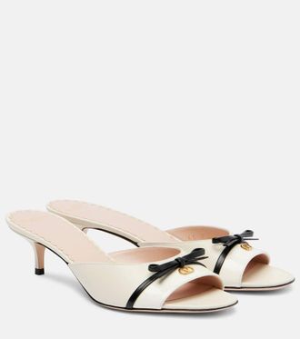 Valentino Garavani Bepointy 45 patent leather mules