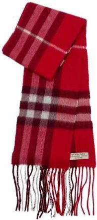 Burberry Pre-owned Vintage Scarf - Dames - Vintage Accessoires - Rood - ONE Size - Kasjmier - Vintage