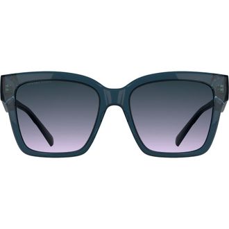 Kendra Scott Dira 56mm Rectangular Sunglasses in Blue at Nordstrom