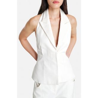 TWP Kaitlyn Halter Linen Blazer in Ivory at Nordstrom Rack, Size Xx-Small