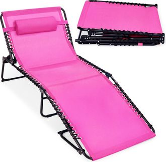 Best Choice Products Extra Wide Patio Chaise Lounge Chair, Portable Folding Recliner w/ 8 Positions