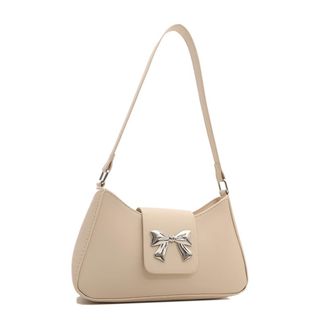 Generic Hobo Handbag PU Leather Cute Purse Y2k Tote Bag Purses Trendy Underarm Bag for Women Work Shopping Travel (White)