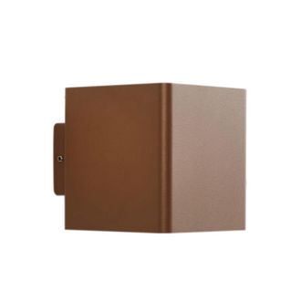 Lucande L&aacute;mpara de pared LED exterior de aluminio marr&oacute;n