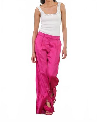 Aje Insight Deconstructed Pant In Pink