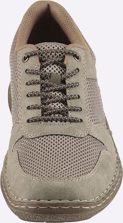 Rieker Schn&uuml;rschuh RIEKER, Herren, Gr. 40, hellgrau, Lederimitat, Textil, Schuhe Schn&uuml;rschuh