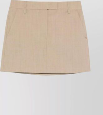 Sportmax fify wool canvas mini skirt