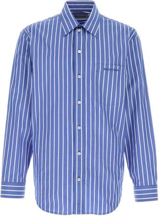 Balenciaga Blue Regular Stripes Shirt