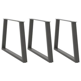 Berkfield Home Dining Table Legs V-Shape 3 pcs Anthracite 100x(72-73.3) cm Steel in Black