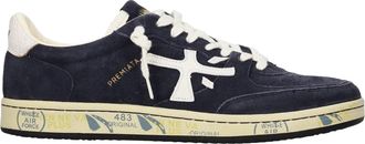 Premiata Blue Bsktclay Leather Suede Sneakers