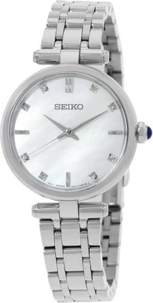 Seiko Quartz Diamond Mother of Pearl Dial Ladies Watch HGH005P1