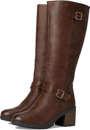 Dr. Scholls Prairie Zip Tall Boots Womens Boots Dark Brown : 9.5 W, Synthetic