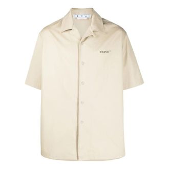 Off-white Caravag Arrow Holiday Shirt Sand Beige OMGA196S22FAB0061710