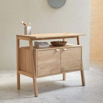 Tikamoon Mueble de almacenaje de roble macizo 90 cm