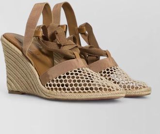 Christian Louboutin toleda pointed espadrille wedge sandals
