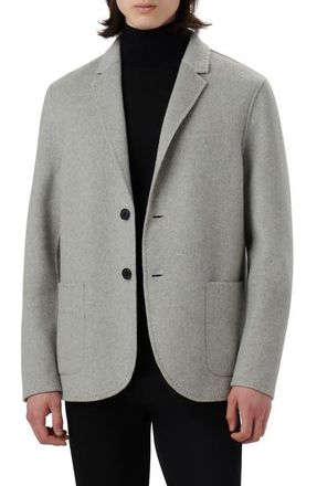 Bugatchi Wool Blend Double Button Blazer in Platinum at Nordstrom, Size Xx-Large