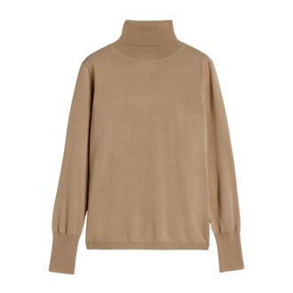 Aspesi Merino wollen coltrui Finezza 16 - Dames - Coltruien - Bruin - L - Wol - Truien & Vesten