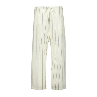 Bode Pantalones de pijama de rayas de apio - Nightwear & Lounge - Hombre - Verde - S