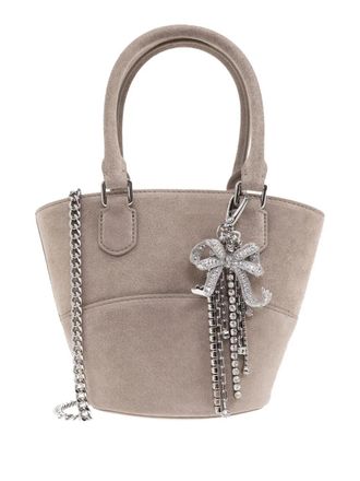 Self Portrait Grey Suede Charm Tote