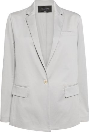 Fabiana Filippi notched-lapels single-breasted blazer - women - Cotton/Elastane - 42 - Grey